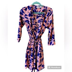 Women’s long sleeve floral wrap dress